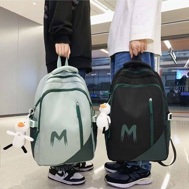 韩版高中生书包男款大容量初中生大学生旅行背包男高颜值双肩包潮