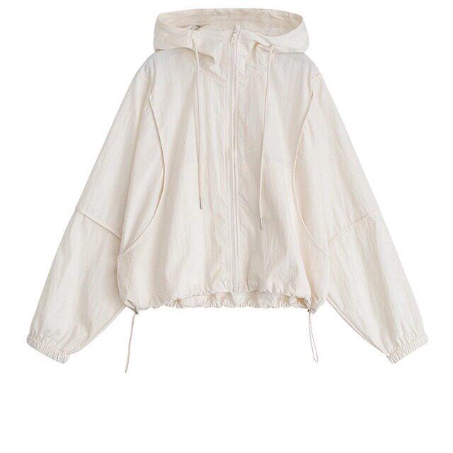 英国DHWA防晒衣女款连帽开衫小个子风衣外套2026夏季新款冲锋衣