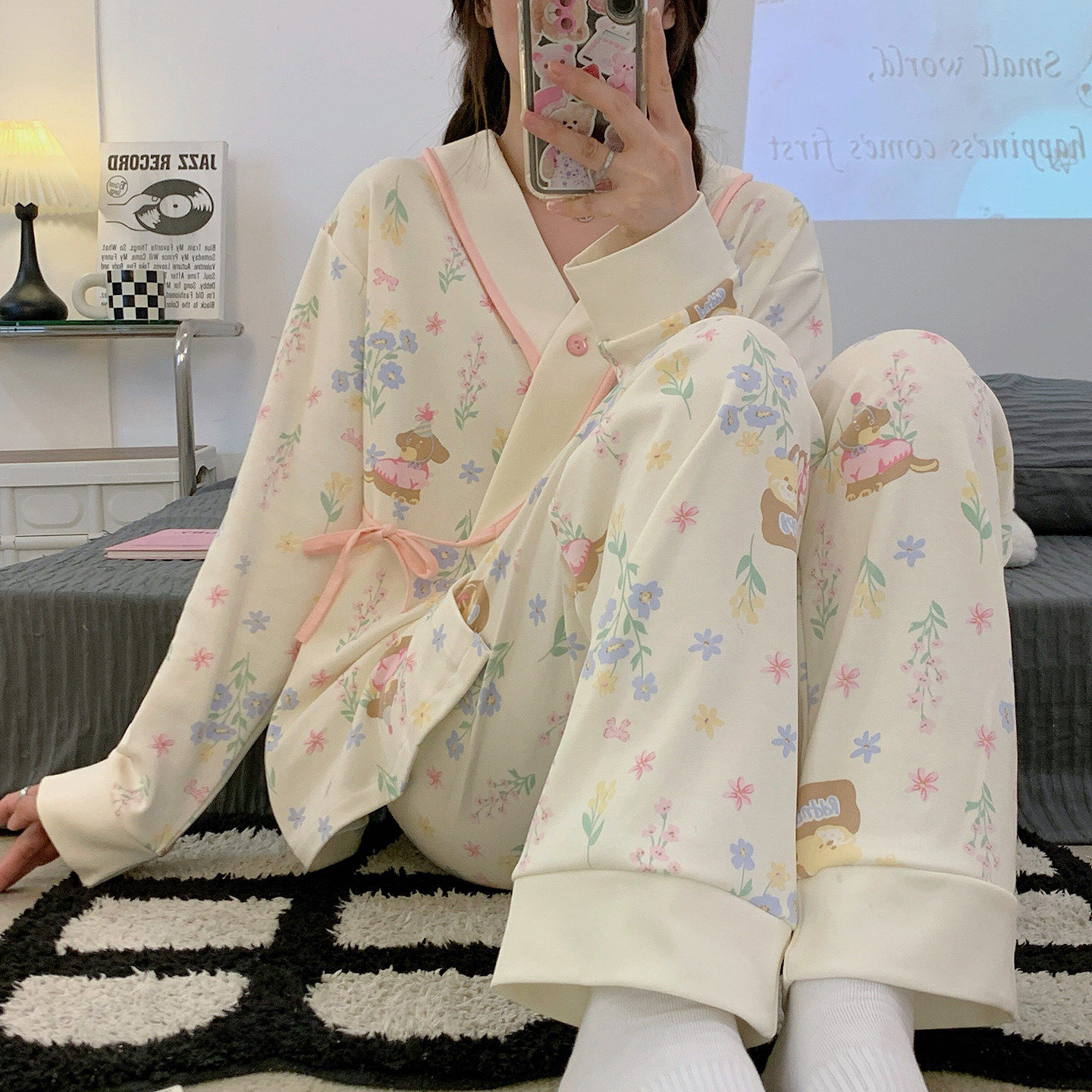 法国Uamtor纯棉A类月子服春季4月份孕妇睡衣哺乳衣吸汗怀孕期产后