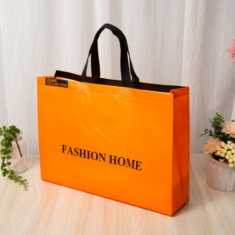 彩色覆膜无纺布手提袋定制logo