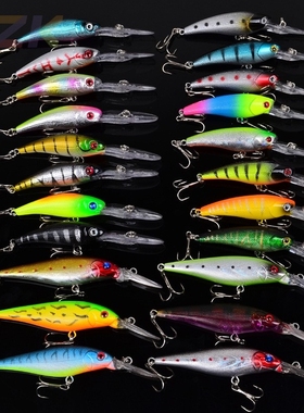 22PC米诺路亚饵套装3个款22个颜色电商渔具鱼饵DWMI022.3