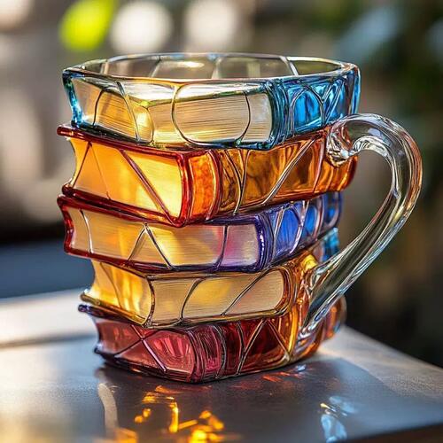 PaintedBookMug3D手绘马克杯