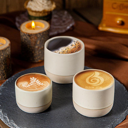 粗陶浓缩咖啡杯复古陶瓷功夫茶杯