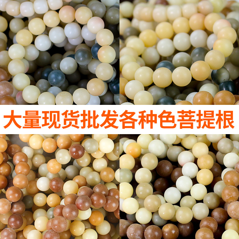 菩提根盘玩手串渐变色多宝圆珠小