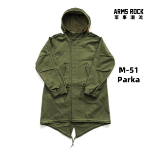 经典军事风复古美军M51Parka长款派克鱼尾大衣风衣休闲连帽外套潮