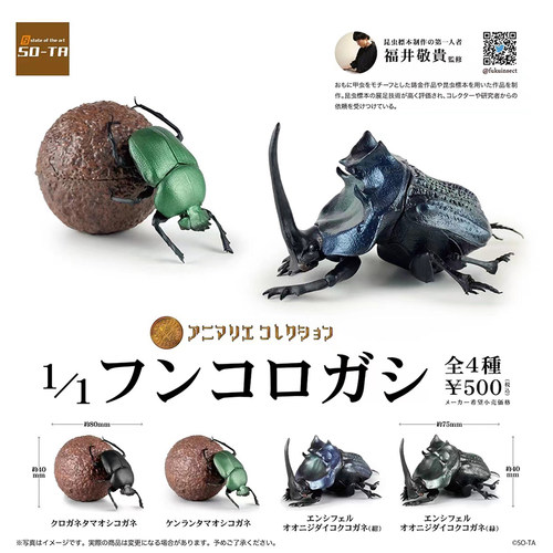 日本正版屎壳郎与甲虫扭蛋