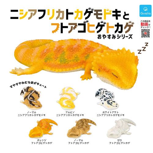 日本正版QUALIA睡眠蜥蜴扭蛋