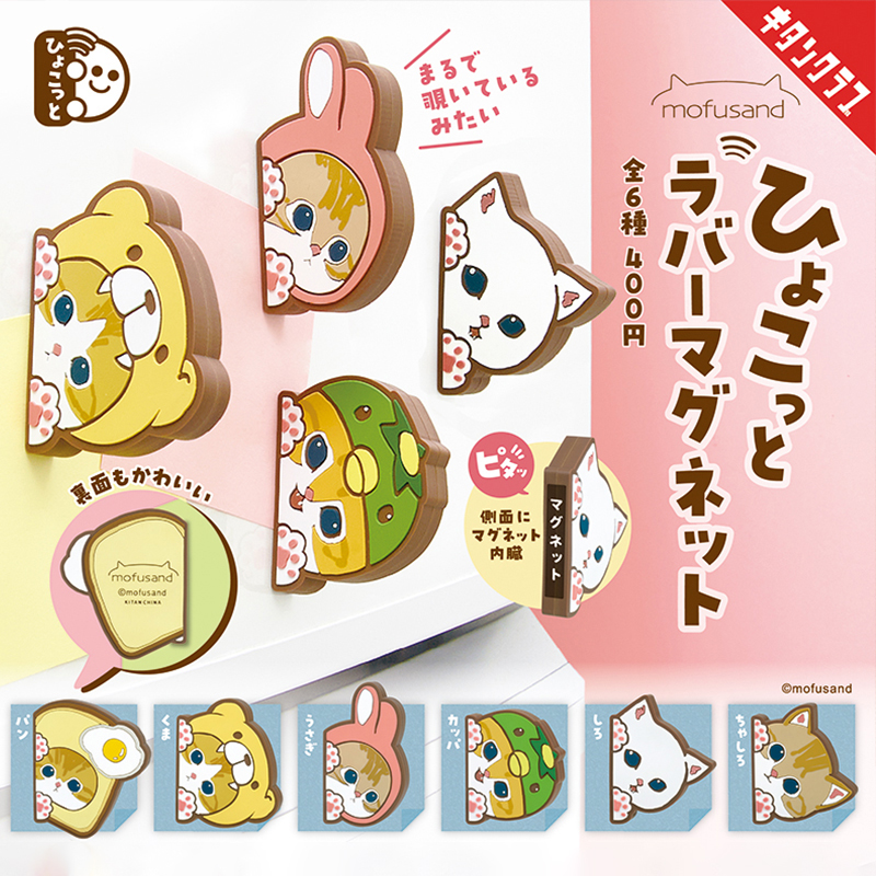 日本正版奇谭猫福珊迪探头冰箱贴