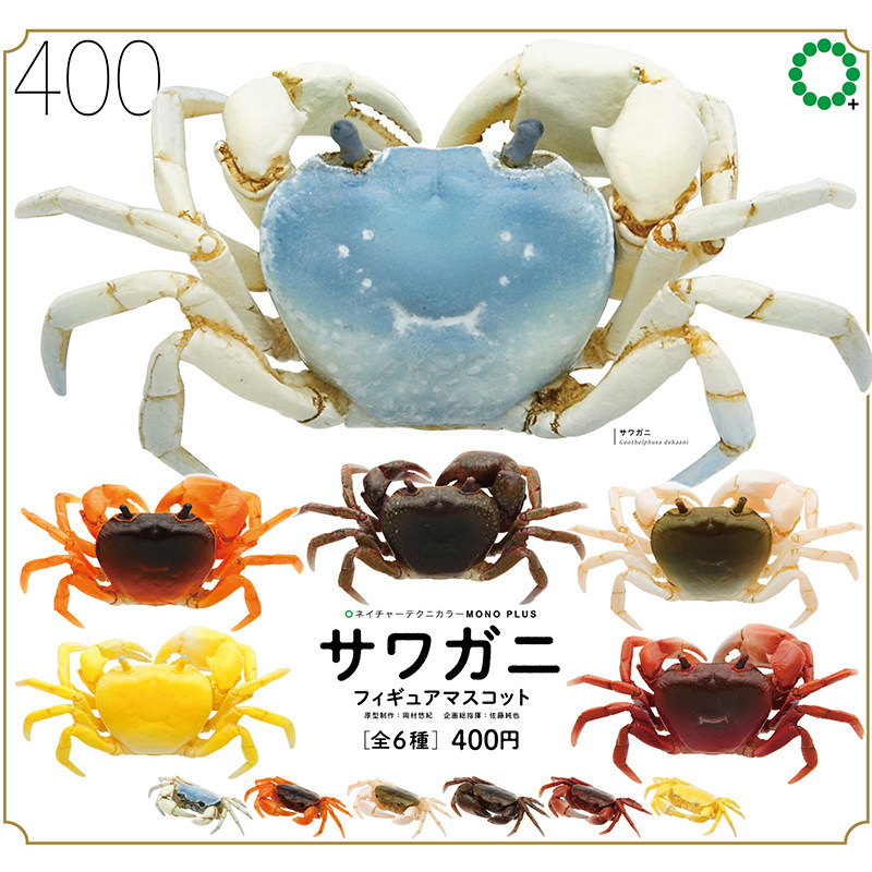 日本正版ikimon 迷你彩色螃蟹大图鉴扭蛋 汉氏泽蟹淡水蟹微缩模型