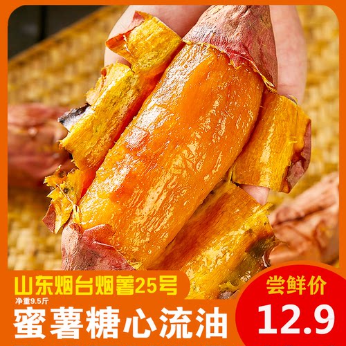 烤着流油红薯山东烟薯25甜如流蜜