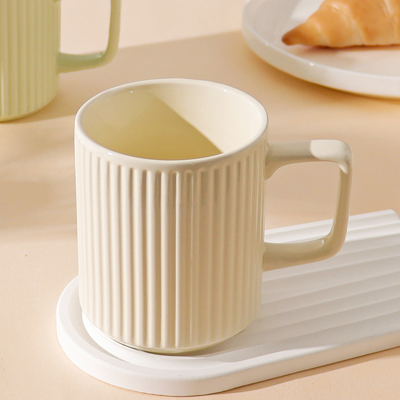 怀瑾陶瓷马克杯家用喝水杯男女生高颜值杯子情侣办公室咖啡杯茶杯