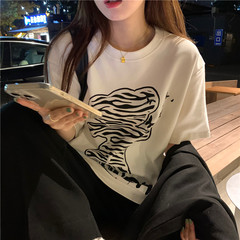 實拍實價純棉短袖t恤寬鬆潮ins半袖網紅超火上衣t桖