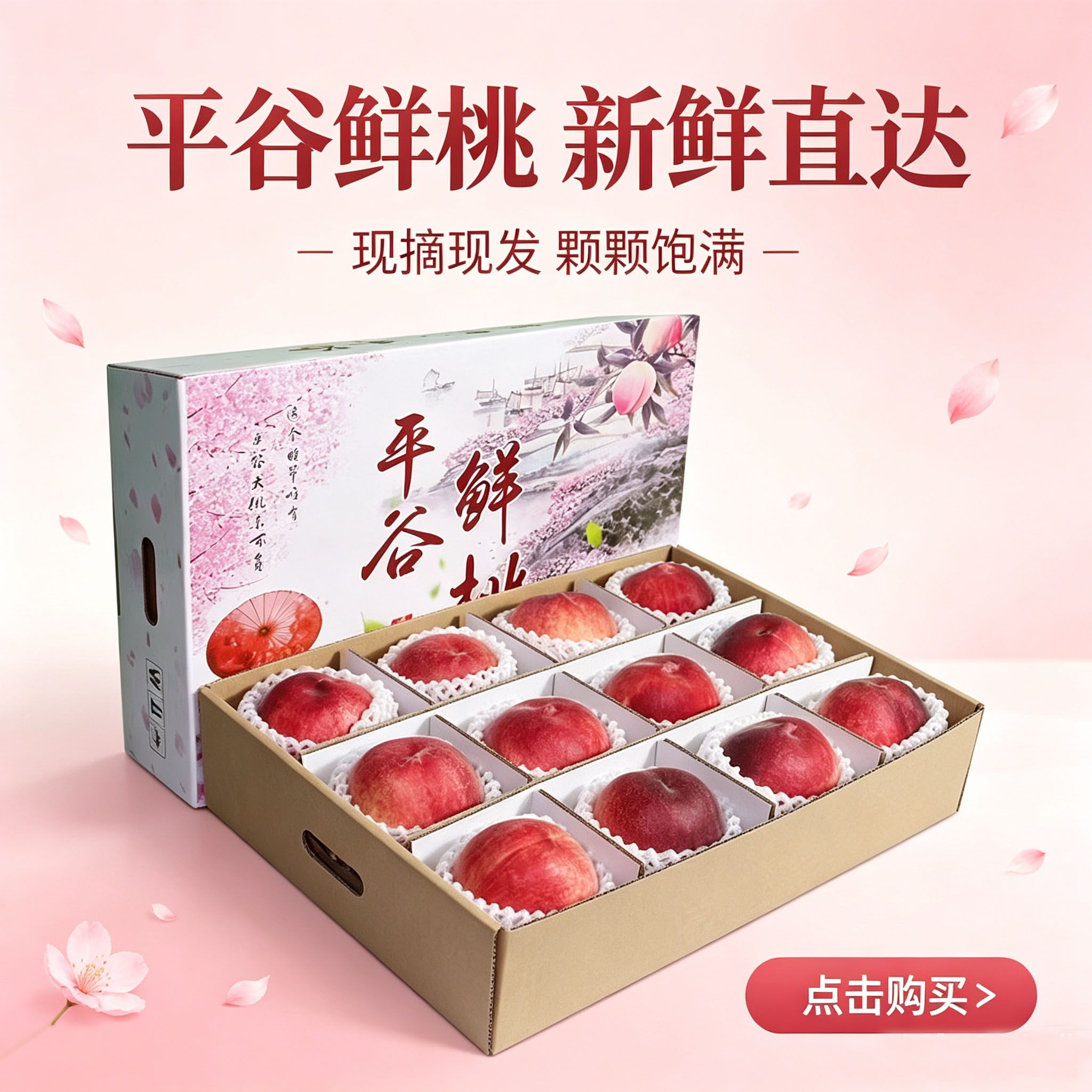 北京平谷大桃子水蜜桃当