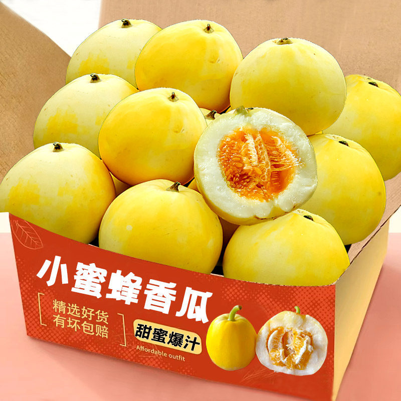 正宗小蜜蜂甜瓜新鲜水果香瓜当季现摘蜜罐奶香脆甜瓜包邮早甜脆