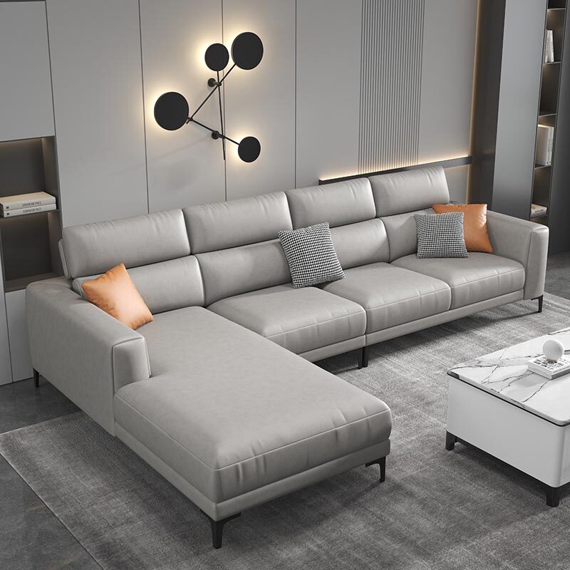 现代简约真皮沙发中小户型意式轻奢贵妃牛皮乳胶家用客厅2026新款