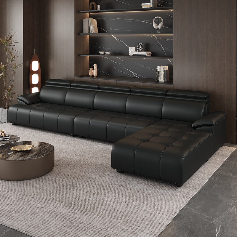 意式劳伦斯真皮沙发2026年新款中小户型家用客厅轻奢简约贵妃组合