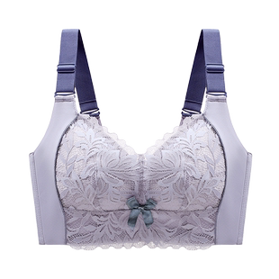 夏季内衣女薄款大胸显小聚拢收副乳防下垂胸罩矫正侧收防外扩文胸