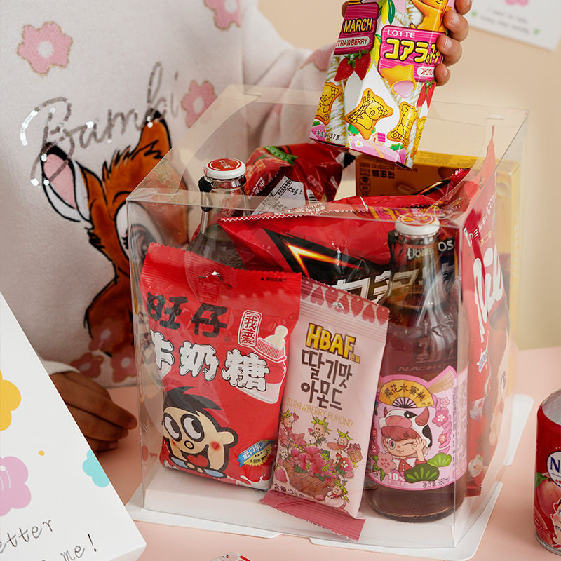 透明多层生日蛋糕盒套装零食礼物烘焙4寸食品包装盒礼品新年礼盒