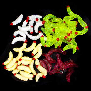 路亚假饵软虫升级款软饵仿生蛆虫蠕虫鱼饵台钓路亚钓饵