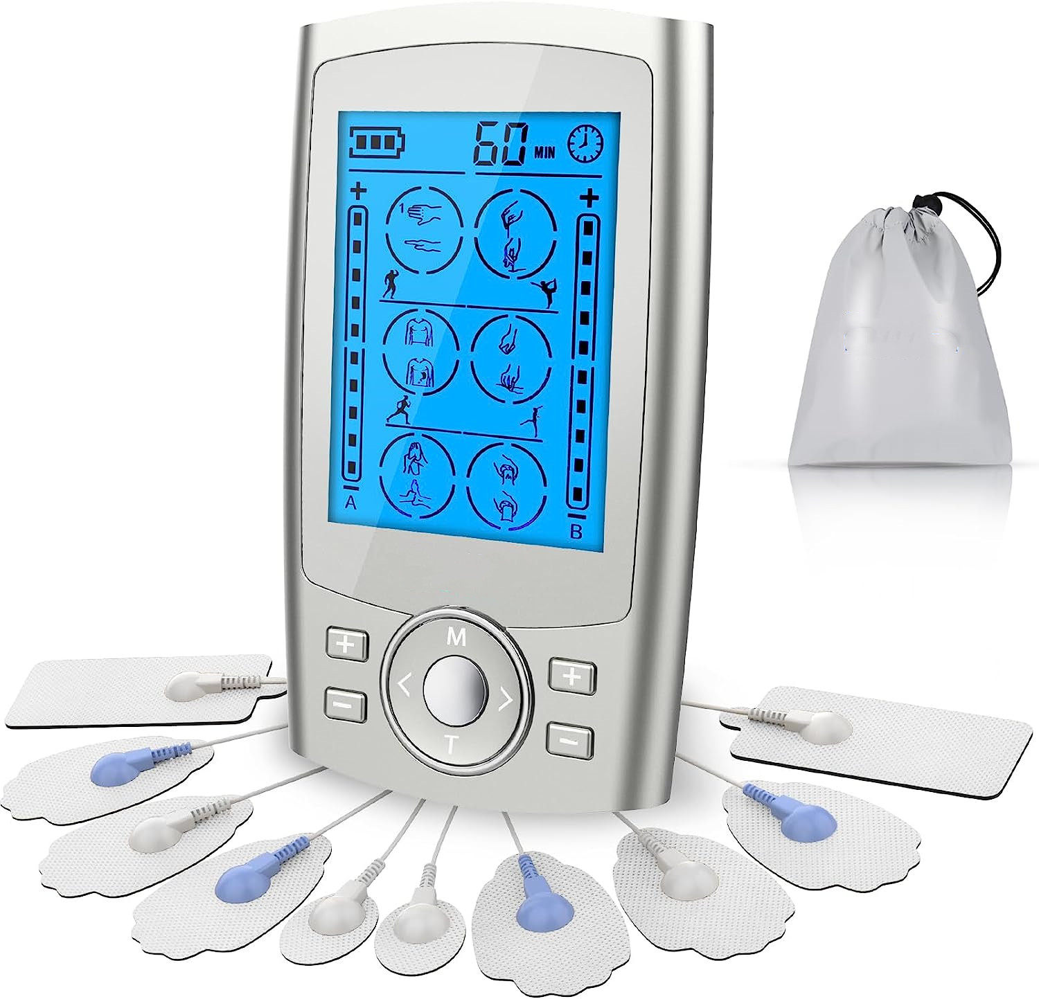 Belifu Dual Channel TENS EMS Unit 24 Modes Muscle Stimulator