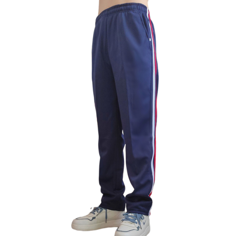 宽松学生白红两条杠校裤