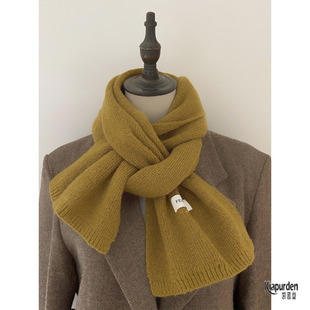 高级感百搭纯色毛线加厚新款 围巾女冬季 韩式 情侣软糯 官方旗舰