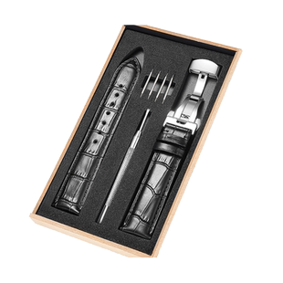 炫烁适配积家手表带月相大师真皮表带男蝴蝶扣手表带约会头层牛皮