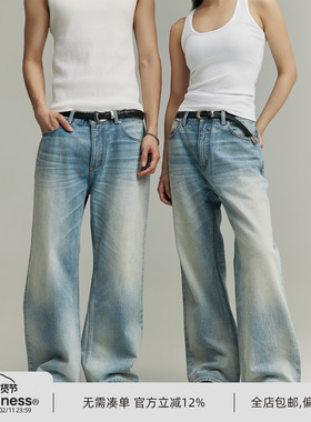 REAIMNESS 25SS「R25牛王」日产面料胎牛皮皮牌A字版型牛仔裤长裤