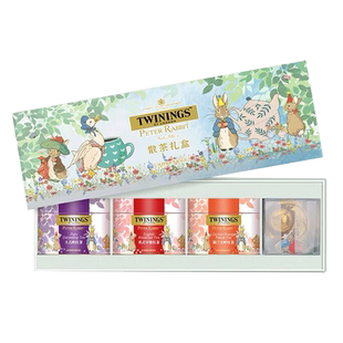 twinings英国川宁比得兔联名经典西式红茶茶叶礼盒英伦茶具送礼袋