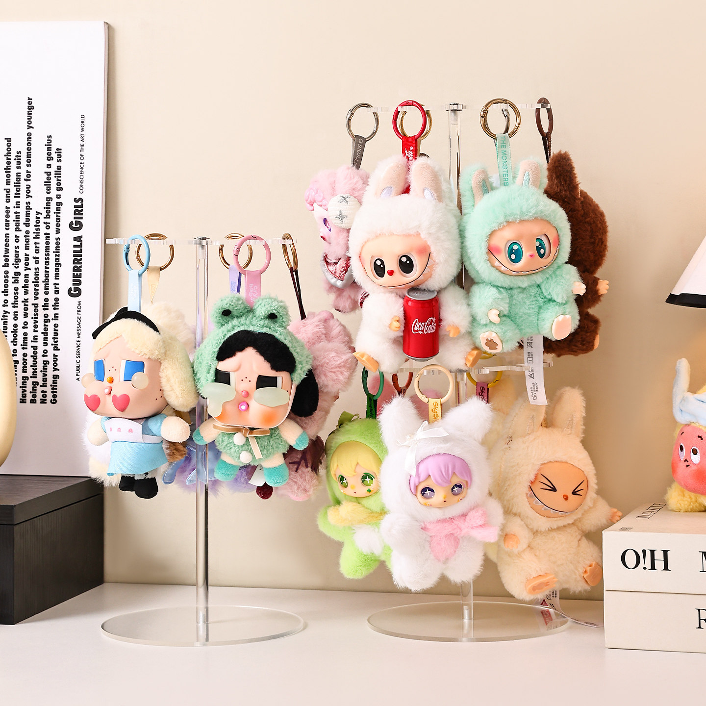 labubu收纳展示架拉布布公仔玩偶挂件悬挂可旋转首饰钥匙扣展示架,收纳整理,整理架/置物架/收纳架,淘宝优惠券,粉丝福利购,淘宝优惠卷