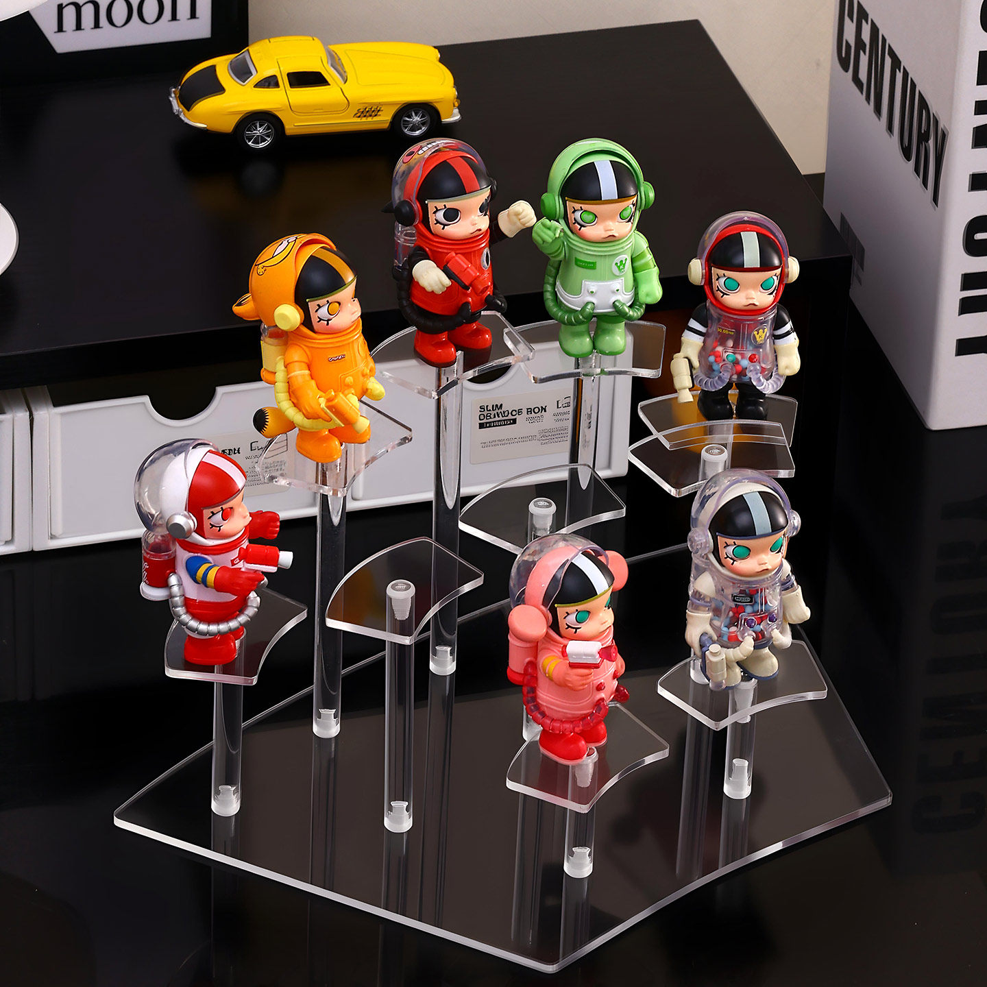 盲盒收纳展示架适用泡泡玛特手办阶梯置物架小摆件亚克力拼装展台,收纳整理,手办收纳盒,淘宝优惠券,粉丝福利购,淘宝优惠卷