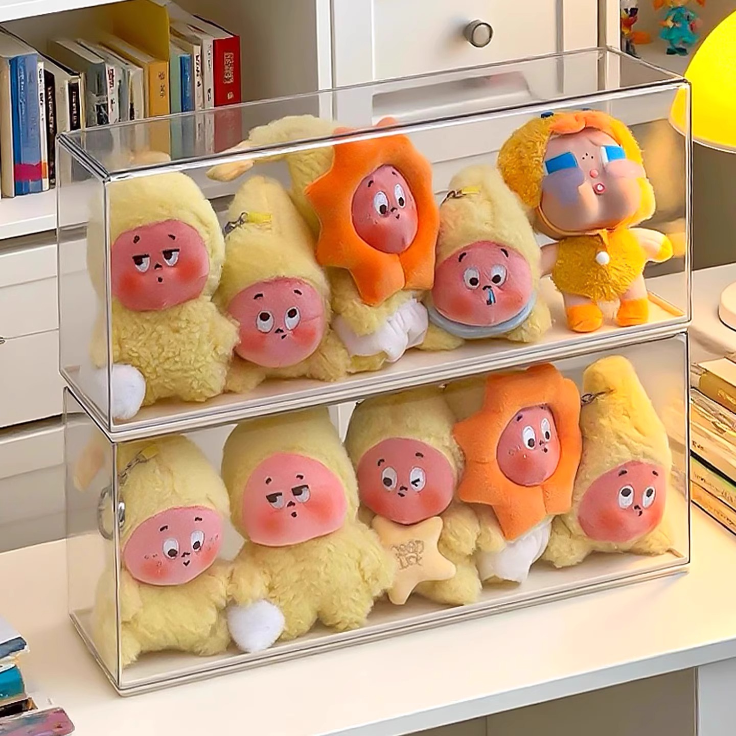 星星人收纳盒labubu搪胶展示盒