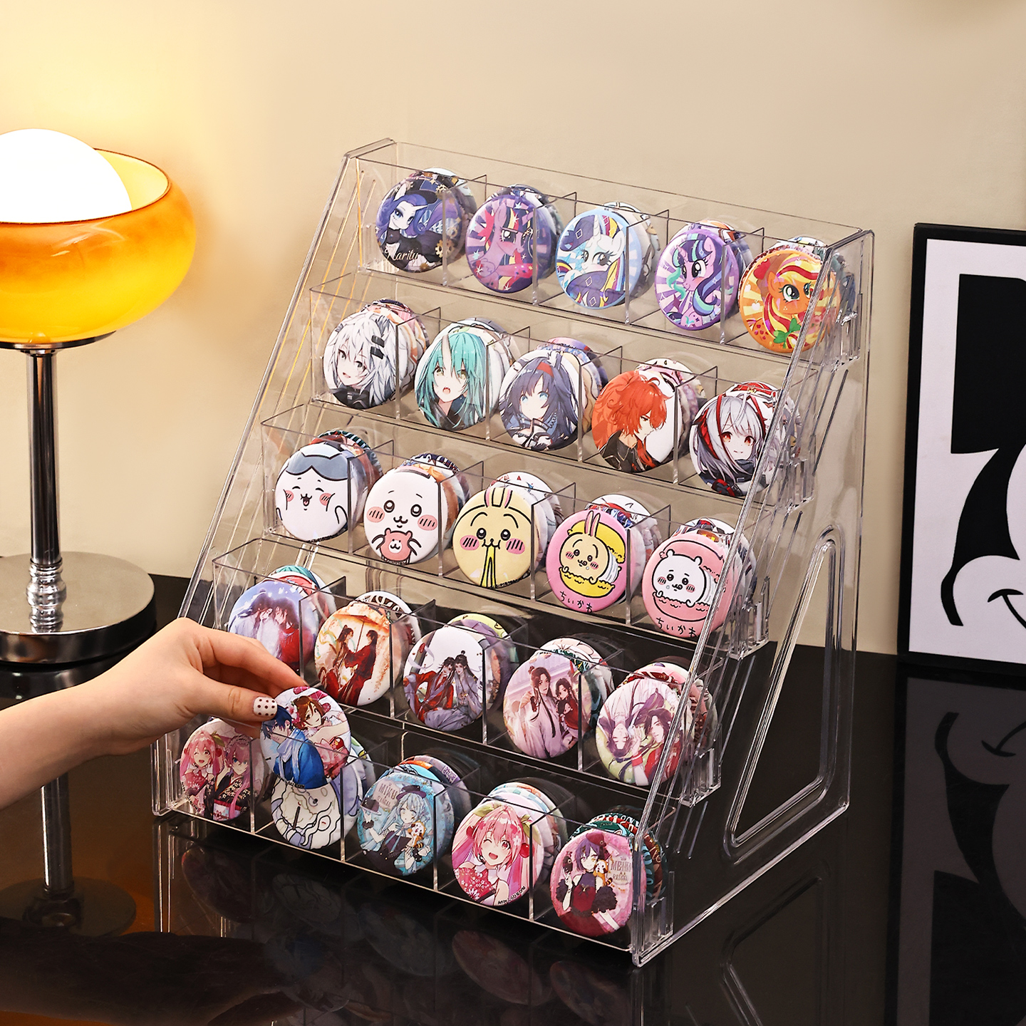 吧唧展示架徽章色纸卡片置物架