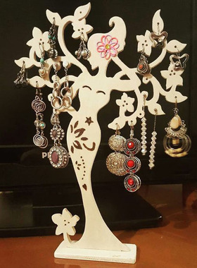 创意人物饰品首饰收纳架欧式桌面耳环项链手饰珠宝展示架整理