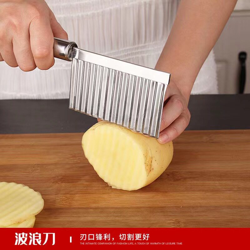 不锈钢狼牙土豆切多功能家用厨房蔬果切菜器薯条波浪刀花式切条器