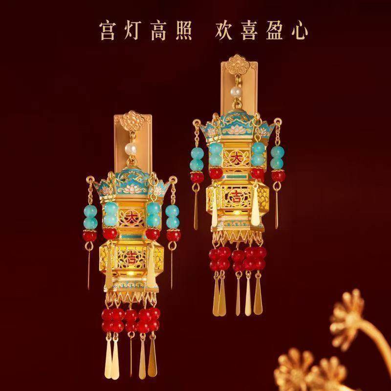 大吉宫灯金属冰箱贴北京博物馆文创可亮灯创意旅游纪念品生日礼物