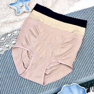 胖mm透气妈妈裤 300斤大码 薄款 中高腰收腹无痕纯棉裆夏季 女士内裤