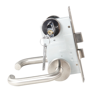 A07防火门锁全套 钥匙防盗锁把手不晃动消防门锁通用型消防锁