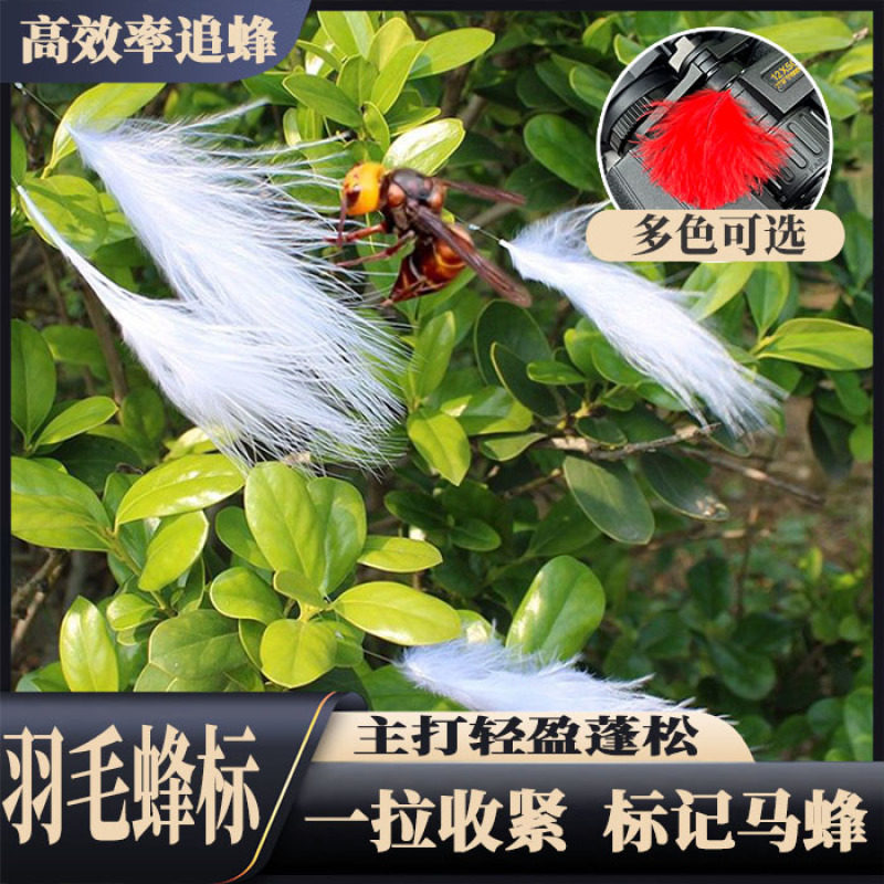 马蜂追蜂标收紧标马红娘蜜蜂黑黄超轻金环塑料追踪超薄虎头材料