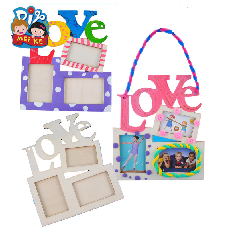 教师节礼物手工diy幼儿园女神创意木质love创意相框新款送老师