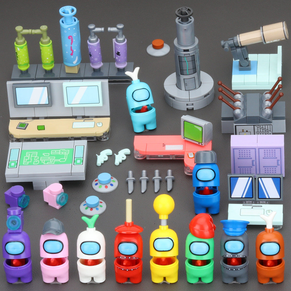 乐高太空狼人杀among us积木玩偶公仔玩具模型拼装内鬼杀游戏小人