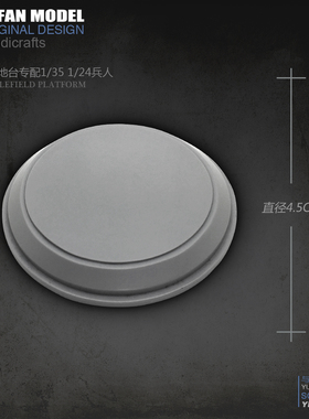 YUFan Model与帆原创 直径4.5Cm树脂兵人 大圆地台 YFWW-1997