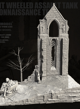 YUFAN 原创 1/72树脂兵人 八轮装甲车作战组 场景 YFWW-2355+3D