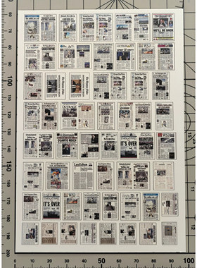 【MINIWAR】原创1/35现代英文报纸水贴  P350006