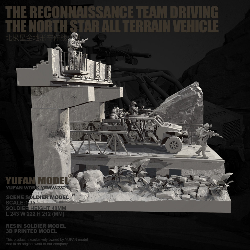YUFAN原创1/35树脂兵人 北极星巡逻队 (全套) YFWW-2327+3D