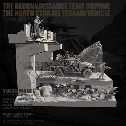 YUFAN原创1/35树脂兵人 北极星巡逻队 (全套) YFWW-2327+3D
