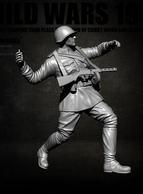 1/35 YUFAN原创正版 二战欧洲兵人  树脂手办 兵人白模 YFWW-2186