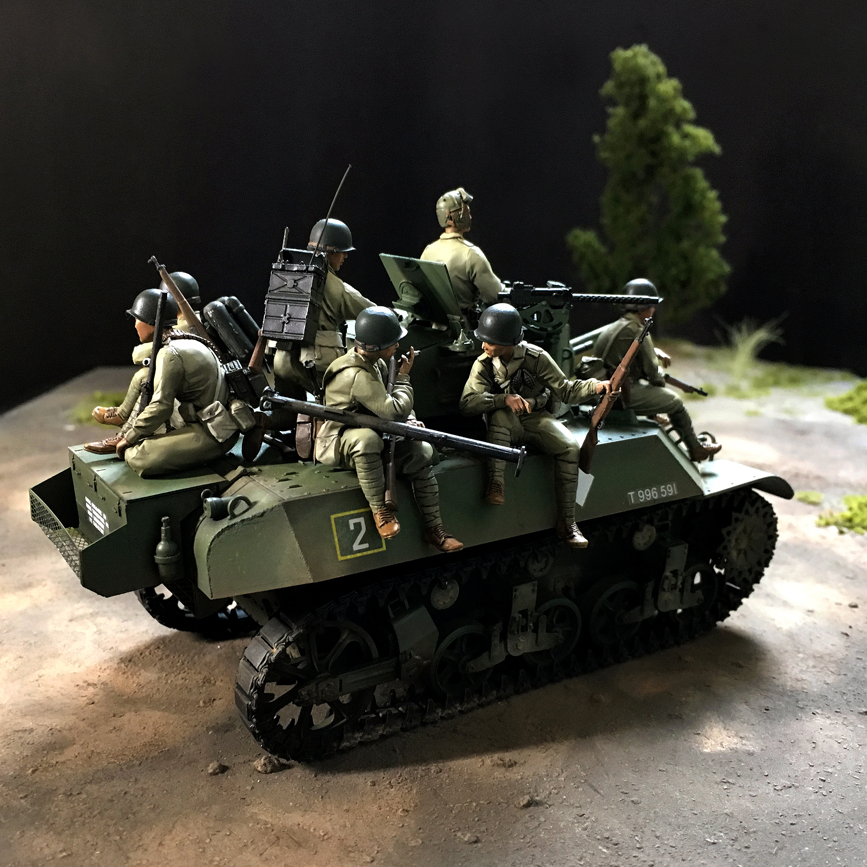 【与帆玩物】1/35中国远征军坦克搭载连队 树脂兵人7人YFWW-1640