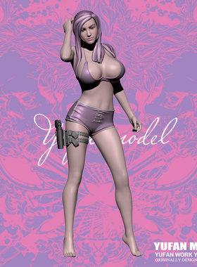 YUFANMODEL原创1/35 1/24 1/18沙滩女孩白膜拼装美女模型YFWW2206