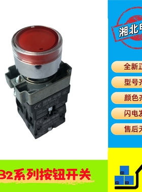 XB2带灯按钮 XB2-BW34M2C 红色带灯复位按钮 AC220V XB2-BW34M5C